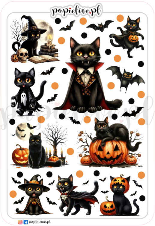 Naklejki - Koty Halloween 1.png