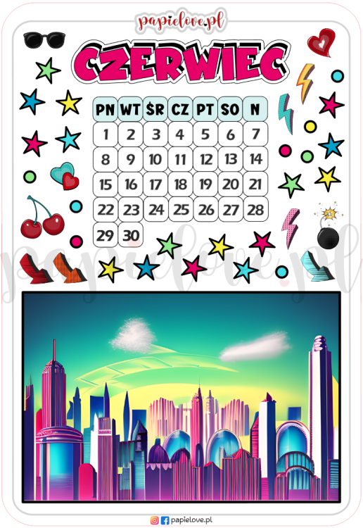 Naklejki na powitanie czerwca - Pop Art Comic 2026