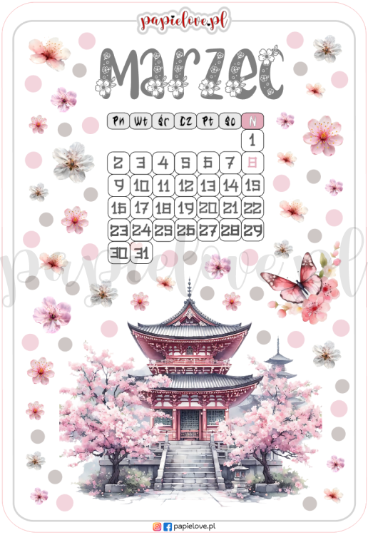 Naklejki na powitanie marca - Azja 2026