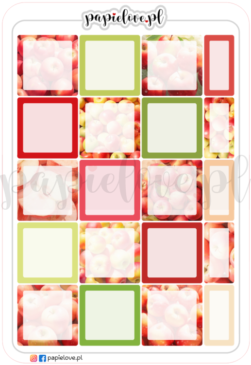 Naklejki - Notesiki - Jabłka