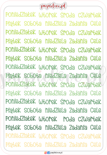 Naklejki - Dni tygodnia - Koniczyna.png