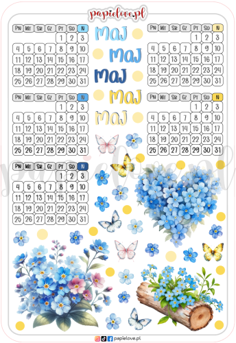 Mini kalendarze - Maj 2026 - Niezapominajki.png