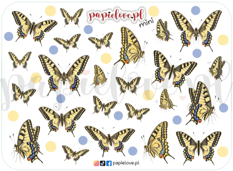 Naklejki mini - Motyl Paź królowej