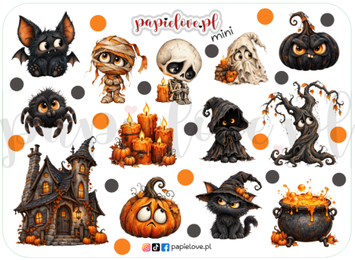 Naklejki mini na Halloween