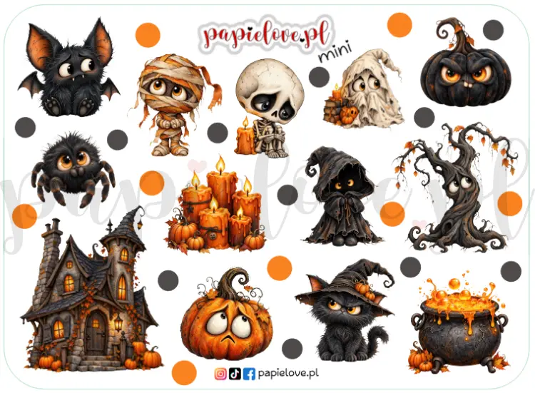 Naklejki mini na Halloween